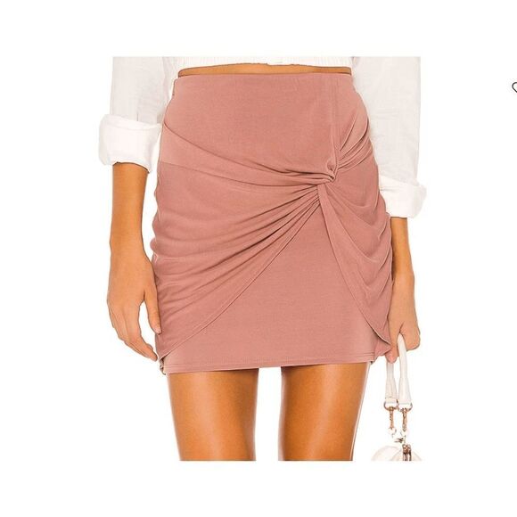 Lovers + Friends Women's Camila Twist Skirt in Nude Pink Size Small - Picture 1 of 5